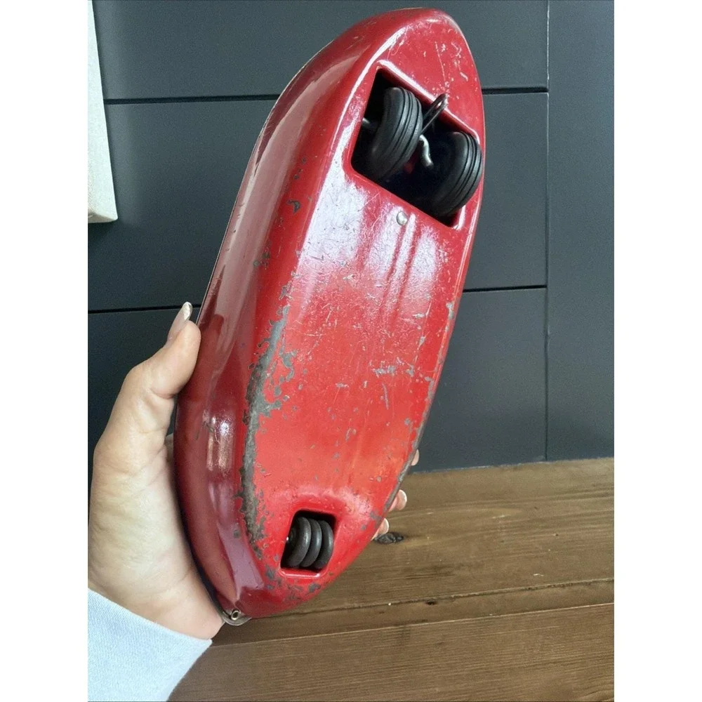 Woodette Coast Guard Pressed Steel Wood Figure Toy Rowboat PARTS or REPAIR‎ ONLY